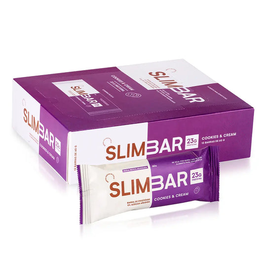 Barritas Slimbar Cookies & Cream 60gr - 12 unidades