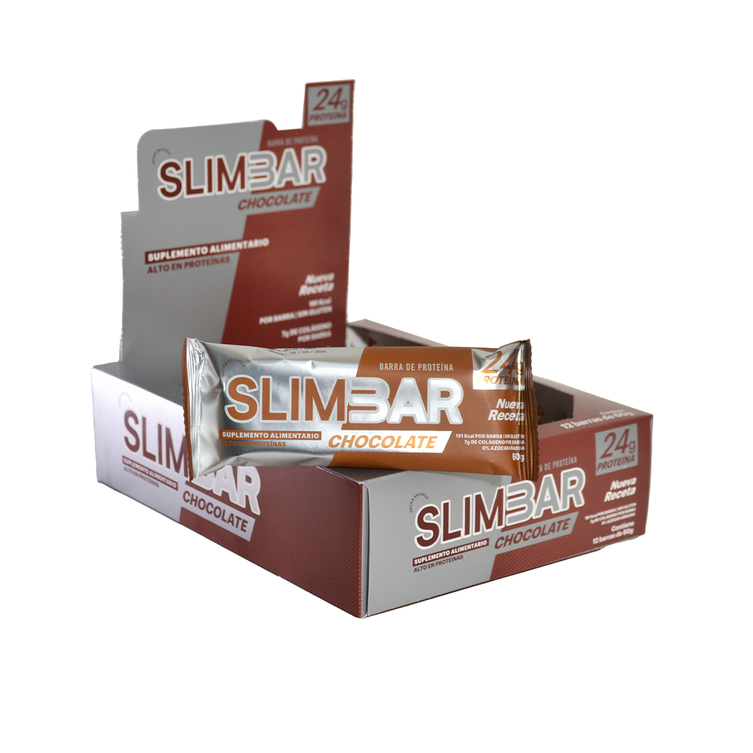 Barritas Slimbar Chocolate 60gr - 12 unidades